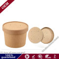 Disposable Take Away Hot Soup Bowls, Paper Take out Containers Kraft Paper Soup Cup with Paper Lid